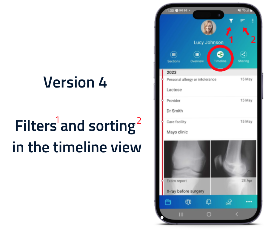 Sorting, filters, phone, application, mobile, healthcare